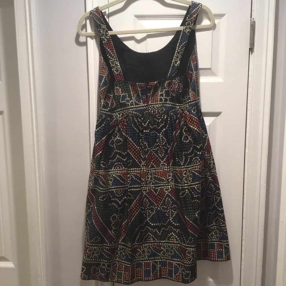 Anthropologie Anna Sui Jeweled Neckline Cotton Dress Size 4 - Picture 4 of 5
